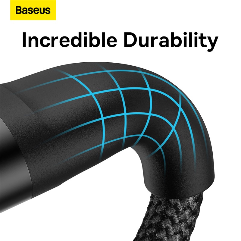 Baseus 3IN1 100W Kabel Data Baseus Flash Series Fast Charging Micro Lightning Iphone Type C