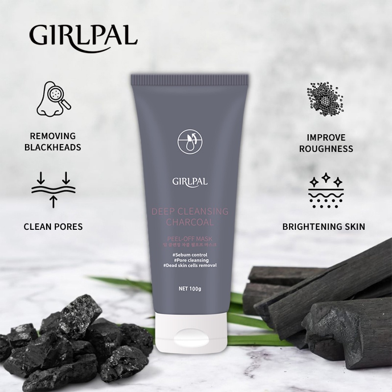 [BPOM] GIRLPAL Charcoal Blackhead Remover Mask 100g Peel Off Masker Wajah ​Hidung