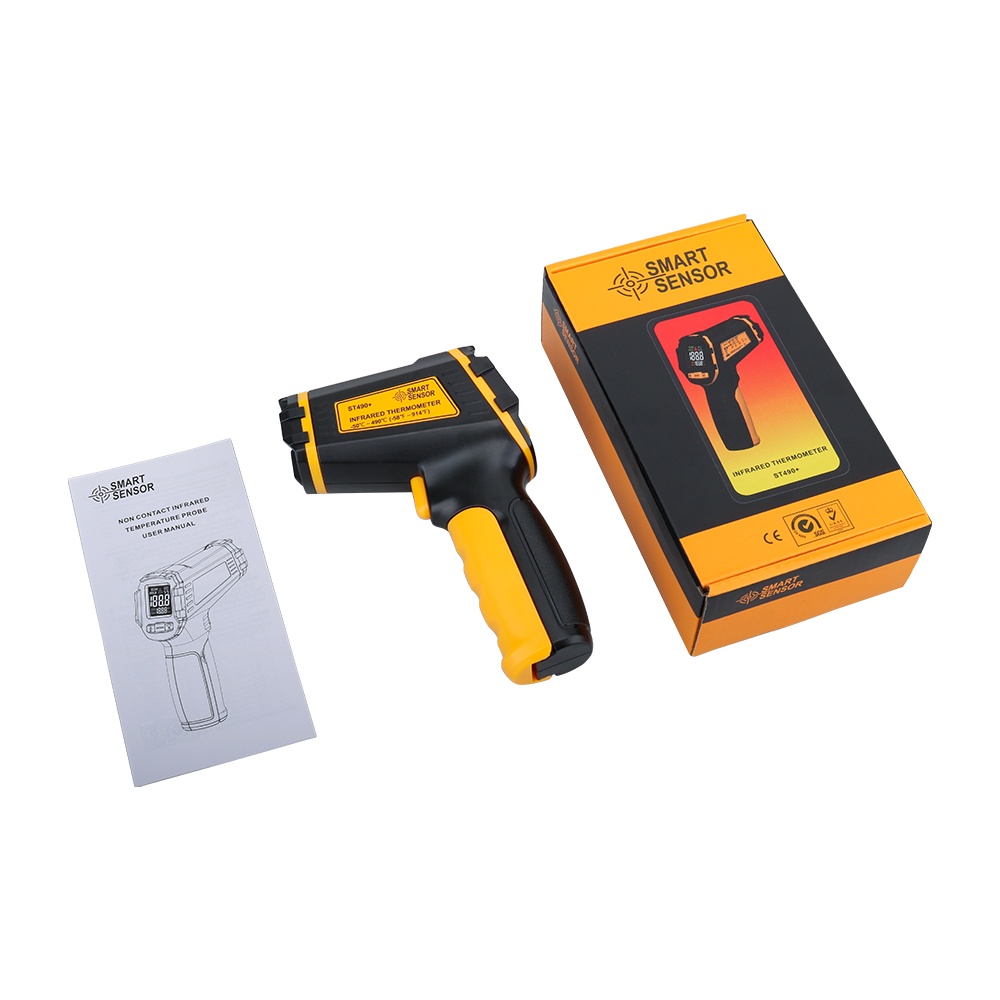 Infrared Thermometer Gun Non Contact Laser IR Smart Sensor ST490+