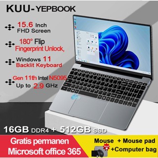[BARU] LAPTOP KUU YEPBOOK 16GB RAM 512GB SSD Intel 11th Gen N5095 CPU up to 2.9GHz Windows 11 Pro Backlit Keyboard/Fingerprint Unlock