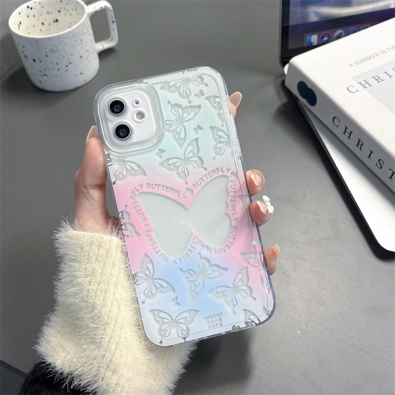 Soft Case Tpu Anti Jatuh Untuk Huawei Y9 Prime 2019 Nova 9 8 7i 7 Se Pro Nova 5T 4e 3e 3i Y7A Y9s P30 Lite Mate 40 30 P40 P30 Pro Honor 8XIns Dream Butterfly Shell Pattern Phone Case