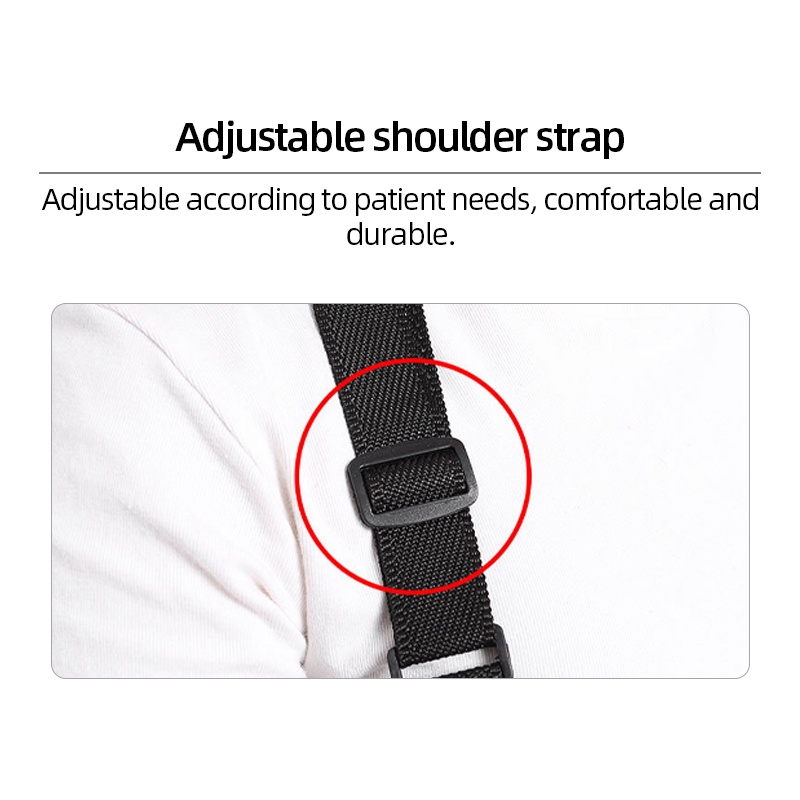 Arm Sling Penyangga Tangan Breathable Support Brace Hitam Gendongan Tangan Patah Tulang