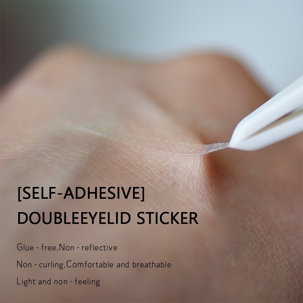 Eyelid adhesive Tape Invisible Double Eyelid Sticker/Alat Kosmetik Perekat Mata Rose Gold Transparan