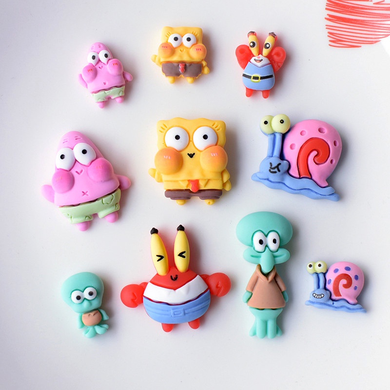 @shinydiy Spongebob Charm Crocs/Jibbitz/Crocs Kancing/Charm Untuk Aksesoris Sepatu Perhiasan DIY | asesoris wanita｜crocs jibbitz