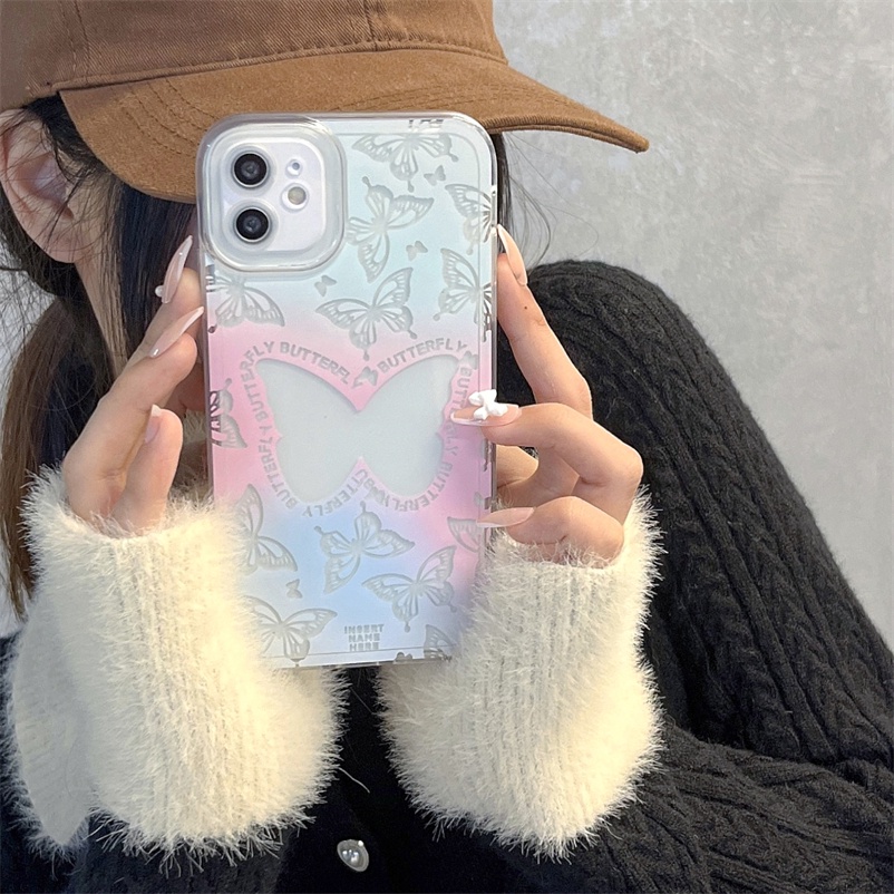 Soft Case Tpu Anti Jatuh Untuk Huawei Y9 Prime 2019 Nova 9 8 7i 7 Se Pro Nova 5T 4e 3e 3i Y7A Y9s P30 Lite Mate 40 30 P40 P30 Pro Honor 8XIns Dream Butterfly Shell Pattern Phone Case