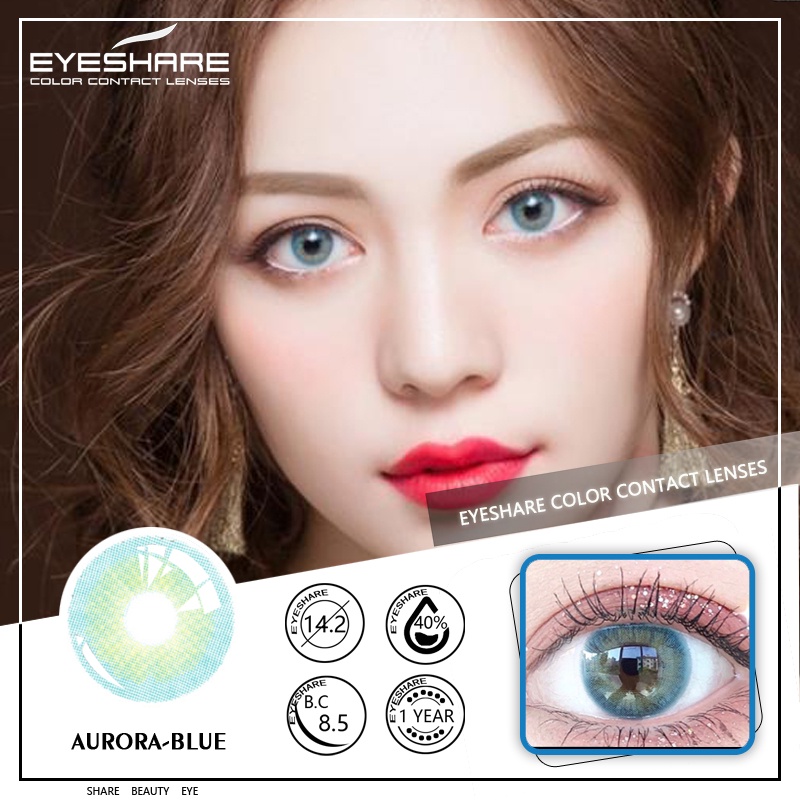 （COD）Softlens 1Pasang Doll Eyes Gray Lensa Kontak Warna 14.5MM Big Eyes Softlens Mata