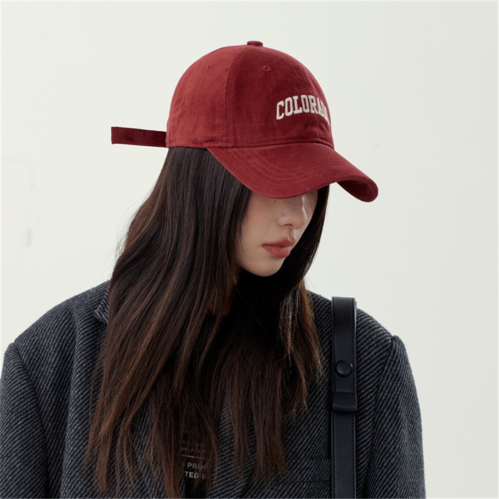 [COD Tangding] Korean INS Oversized Baseball Cap Pria Wanita Musim Semi Musim Panas Huruf Topi Bordir