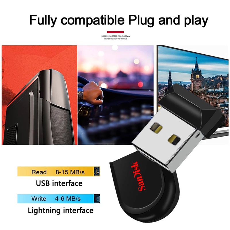 Usb3.0 Flashdisk Super Mini Kompatibel Untuk SanDisk 8GB 16GB 32GB 64GB Driver Flash 128GB 256GB Driver Flash USB Portabel