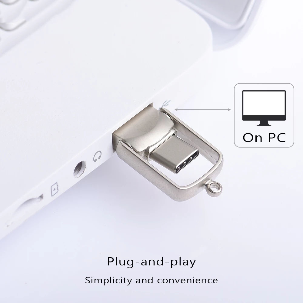 Xiaomi Super Mini Metal Type-C Tipe Two-in-One Flash Drive 128GB 256GB 512GB USB Memory Stick 16GB 32GB 8GB Portable USB Flash Driver