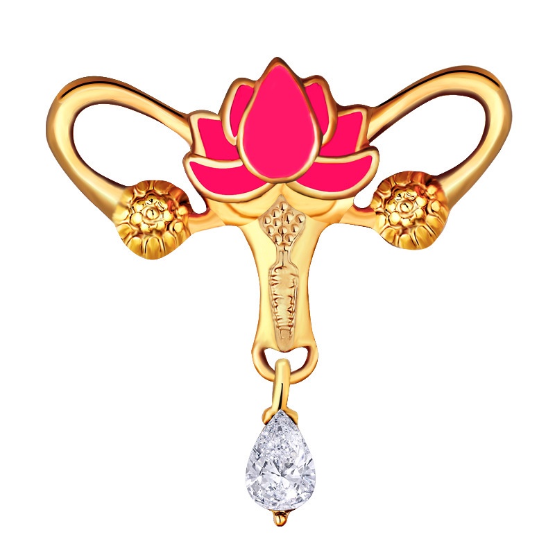 1pc Bros Bunga Teratai Berlian Imitasi High-end Serbaguna Pin Enamel Kerah Anti Silau