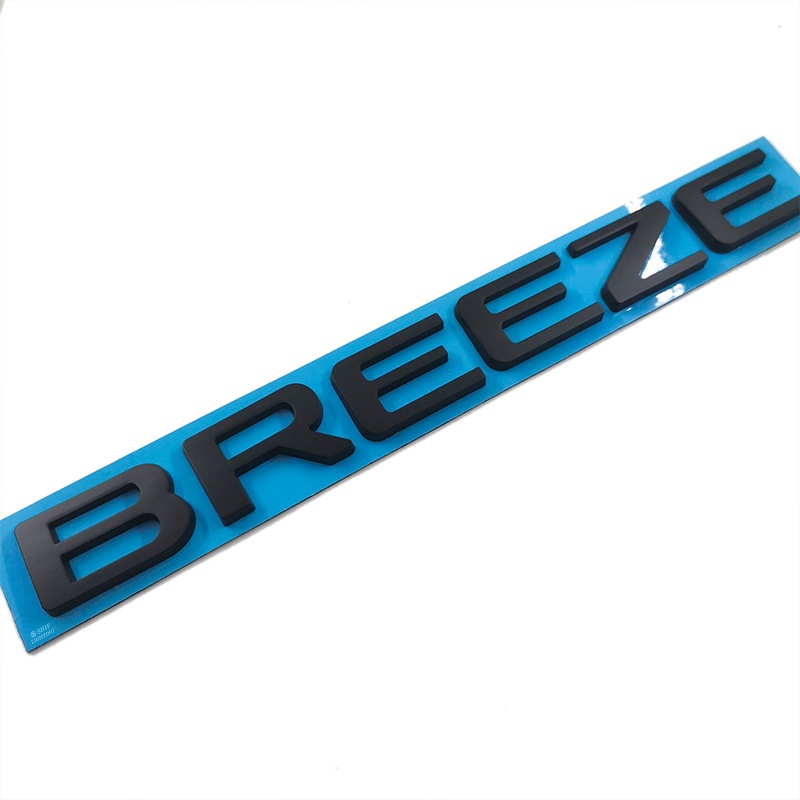 1x ABS Chrome Hitam BREEZE Letter Logo Mobil Auto Rear Trunk Lid Emblem Badge Stiker Decal Pengganti HONDA BREEZE