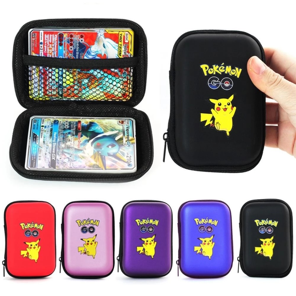 Bisa Tahan 55kartu Pokemon Storage Bag Binder Album Trading Case Card Holder Pelindung Buku Collections Mainan Anak