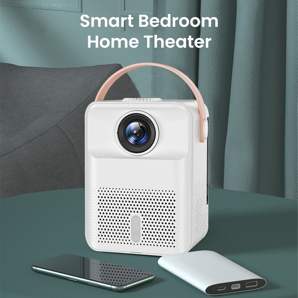 Proyektor Android Smart Projector HD 1080P With WiFi &amp; Bluetooth 8000 Lumens LED Proyektor Portabel Home Theater Dapat Digunakan Presentasi Kantor