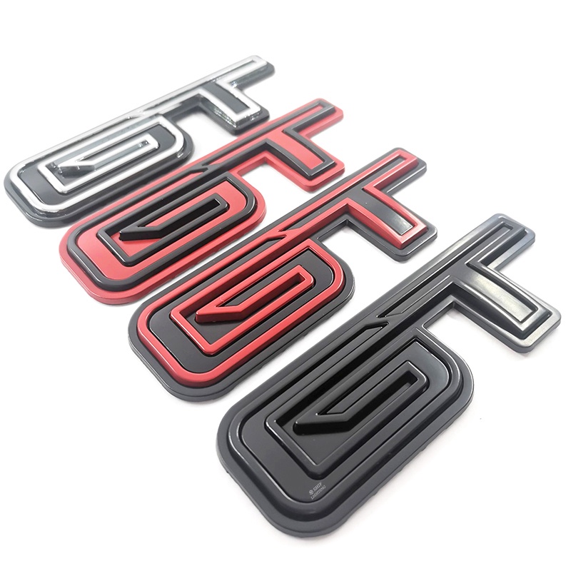 1xmodel Baru Logo GT Logam Mobil Auto Rear Trunk Decorative Emblem Badge Stiker Decal Pengganti Ford GT Mustang