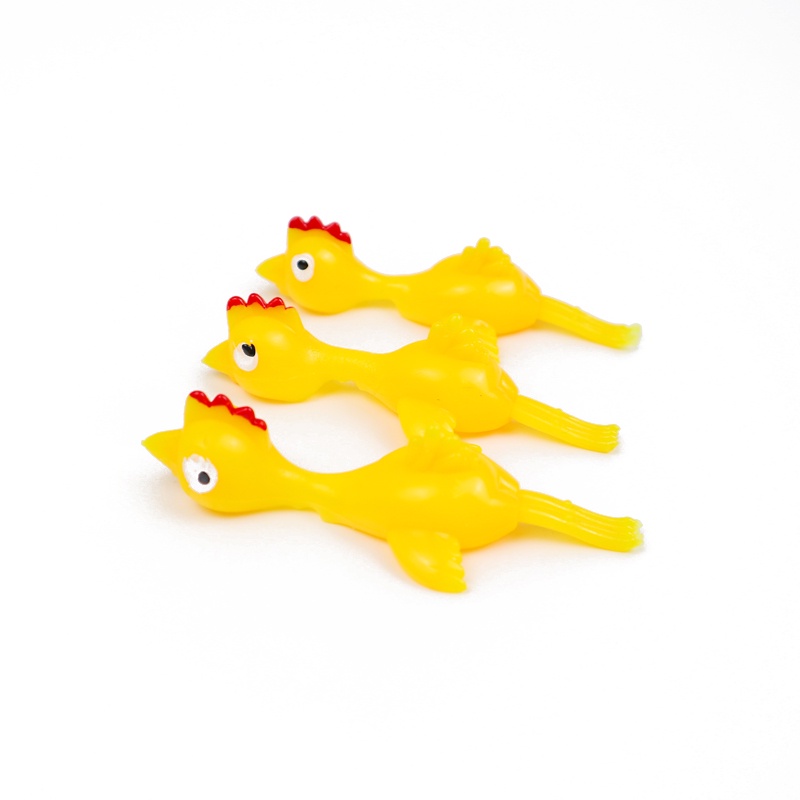 ✨Rubber Slingshot Chicken Flying Toys Sticky Funny Chicken Turkey Slingshot Toy/Ketapel Dinding Ayam terbang mainan anak Toys Funny Joke Rubber Chicken