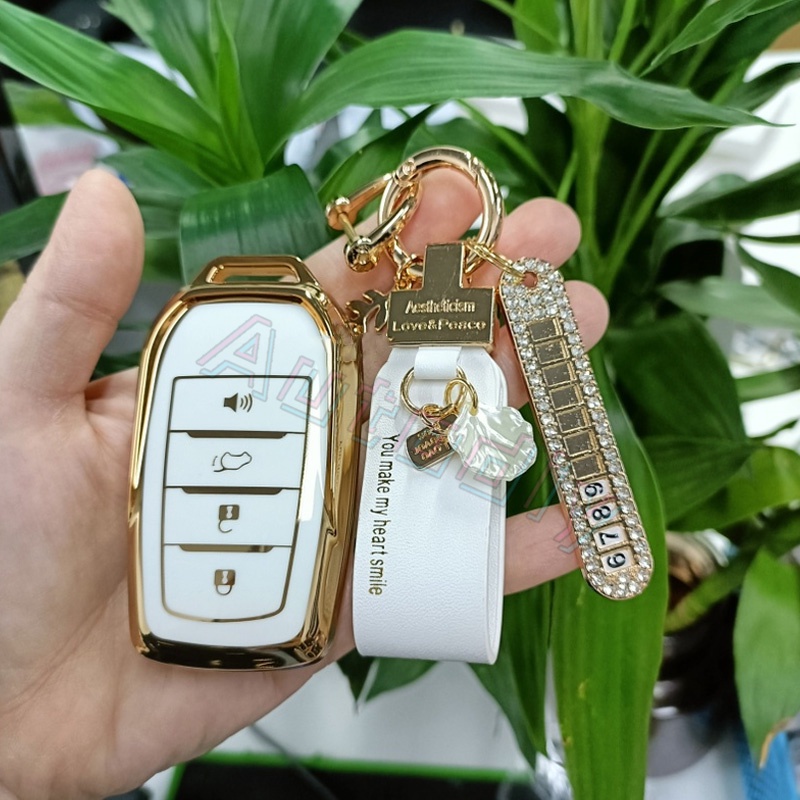 Tpu Gold Edge 2022baru Toyota Smart Key Car Remote Key Cover Case Untuk Toyota All New Fortuner 2022 Fortuner GR Fortuner Legender Sigma4 Camry