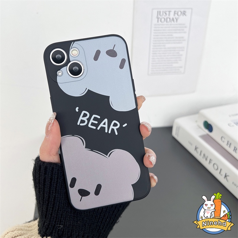 Protective Soft Case Compatible for iPhone 14 13 12 11 Pro Max 12 Mini X XR Xs Max iPhone 7 8 6 6s Plus 7Plus 8Plus 6SPlus Silicone Phone Case Bear Lambskin Case Soft TPU Casing Back Cover