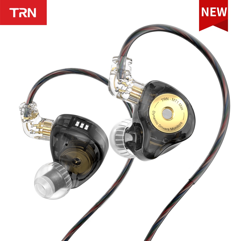 Trn MT1 MAX Monitor Earbud Dual Magnet Driver Dinamis Earphone Kabel In-ear Dengan Tuning Switches Cancelling Headset