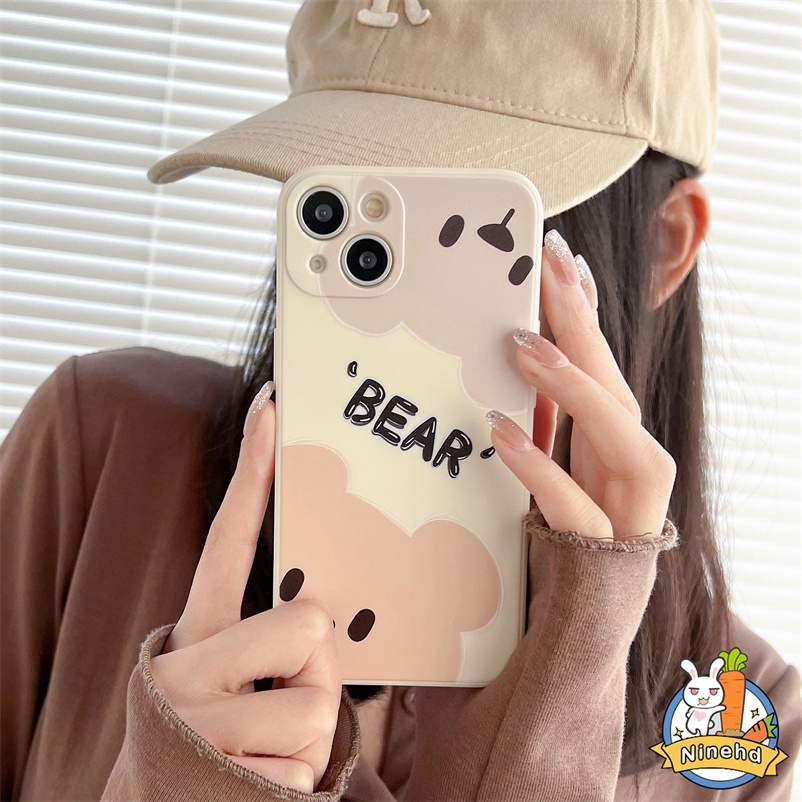 Protective Soft Case Compatible for iPhone 14 13 12 11 Pro Max 12 Mini X XR Xs Max iPhone 7 8 6 6s Plus 7Plus 8Plus 6SPlus Silicone Phone Case Bear Lambskin Case Soft TPU Casing Back Cover