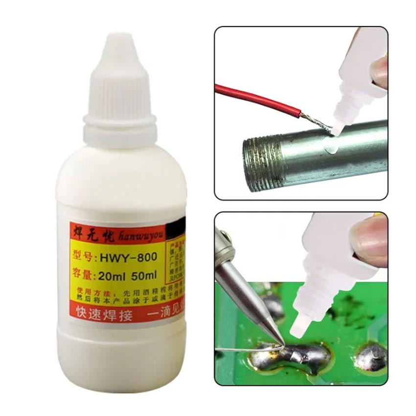 50ml Flux Cair Solder Bahan Stainless Steel Flux Fluk Songka Cairan Pasta Cair Siongka Untuk