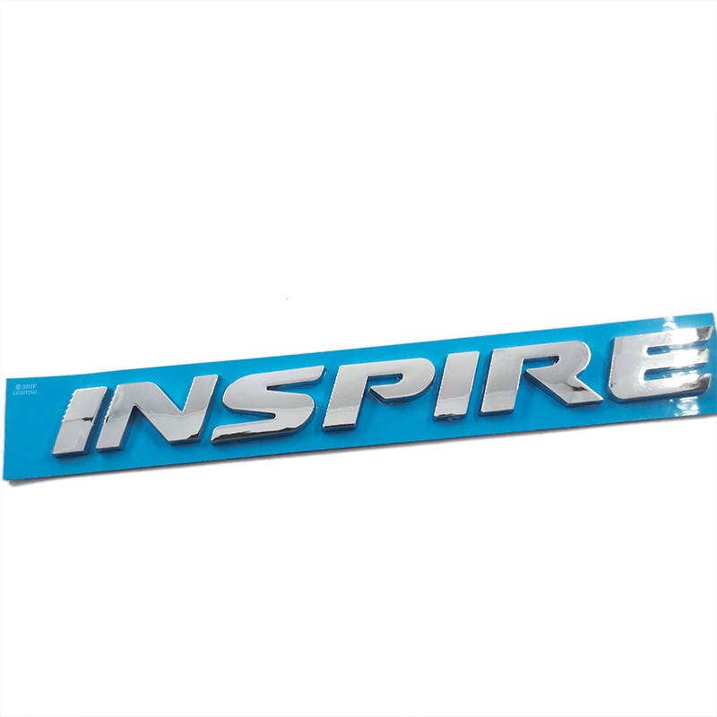 1x ABS Chrome Hitam INSPIRE Letter Car Auto Rear Trunk Lid Emblem Badge Stiker Decal Pengganti HONDA INSPIRE