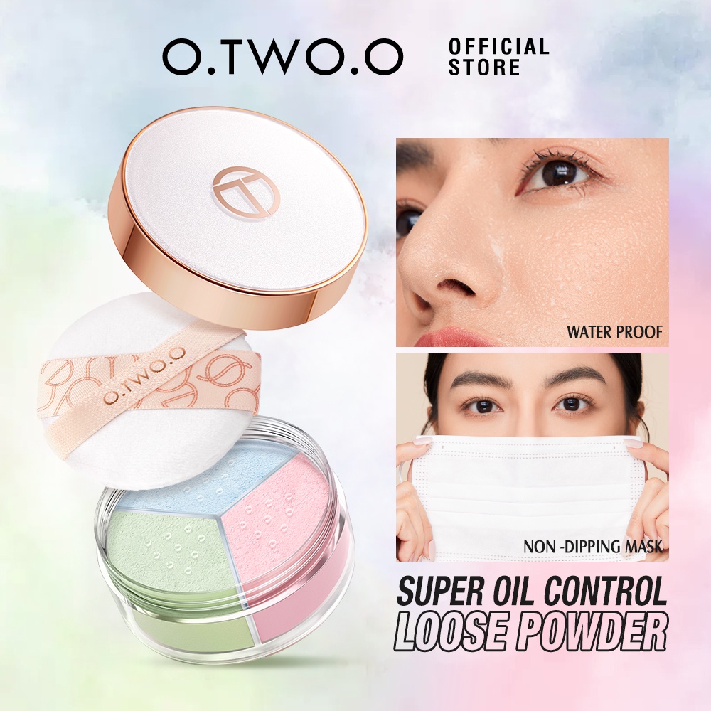 O.TWO.O Three Grid Filter Loose Powder Long-lasting Makeup Oil Control