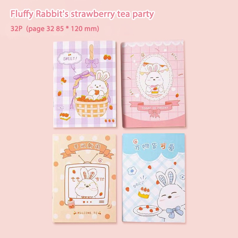 A7  Rollover Coil Buku Notebook Mini Kartun Lucu Mini Notebook Diary Portable Notebook Journal Alat Tulis-Le-F-Random
