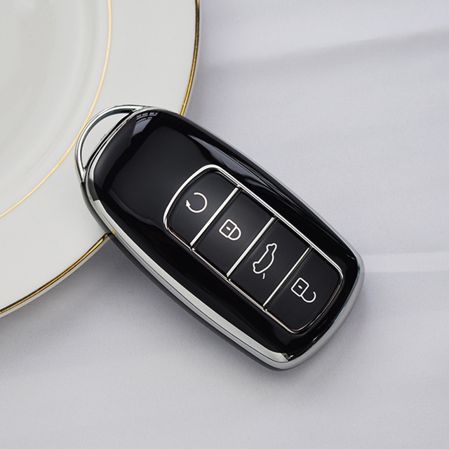 Tpu Mobil Remote Key FOB Case Cover Untuk Chery Tiggo 8 Pro Tiggo 8plus Baru5Plus 7pro Pelindung Cincin Shell Gantungan Kunci Aksesoris