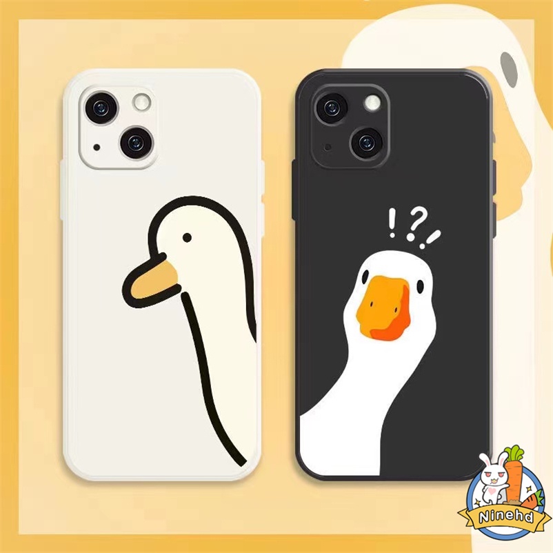 Soft Case Silikon TPU Motif Kartun Untuk iPhone 14 13 12 11 Pro Max Xr X Xs Max iPhone 7 8 6 6s Plus SE 2020 Cartoon Duck Anti-falling Shockproof Protective Cover