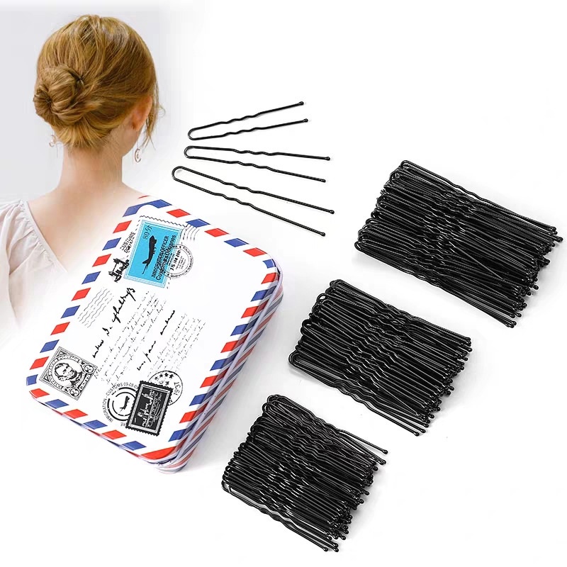 20 Pcs Hitam U-clip non-turning Hair pin ball head Tetap Jepit Rambut U-clip hairpin Aksesoris Rambut Grosir