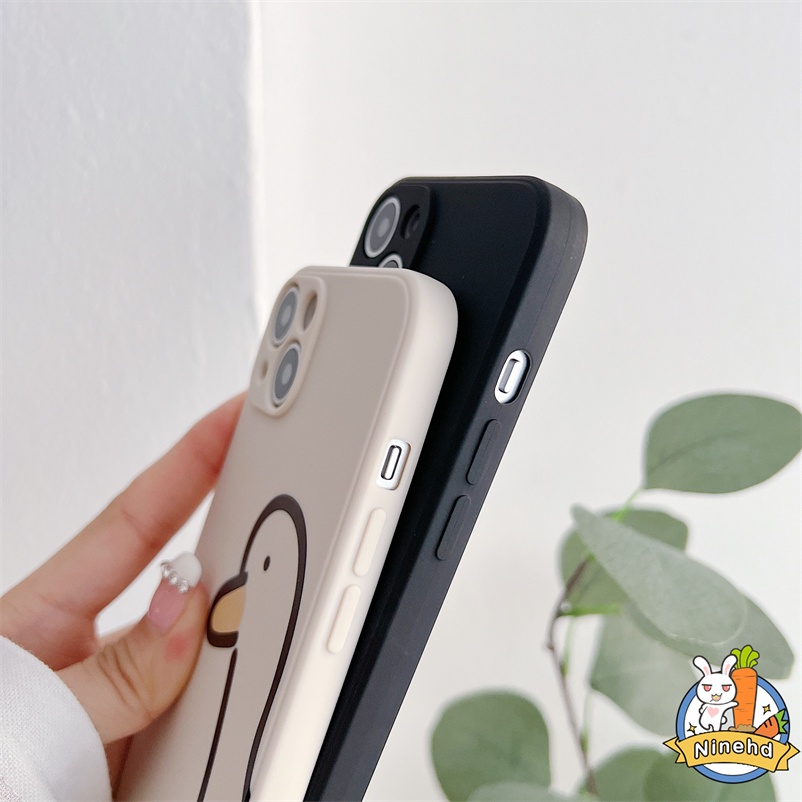 Soft Case Silikon TPU Motif Kartun Untuk iPhone 14 13 12 11 Pro Max Xr X Xs Max iPhone 7 8 6 6s Plus SE 2020 Cartoon Duck Anti-falling Shockproof Protective Cover