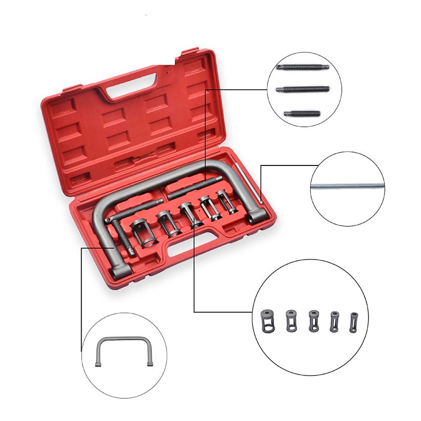 Treker klep set 10Pcs Valve Spring Compressor Set Treker Klep Mobil SOLINGEN TJAP MATA