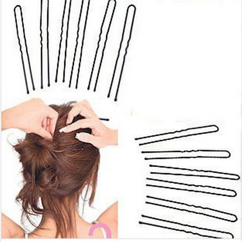 20 Pcs Hitam U-clip non-turning Hair pin ball head Tetap Jepit Rambut U-clip hairpin Aksesoris Rambut Grosir
