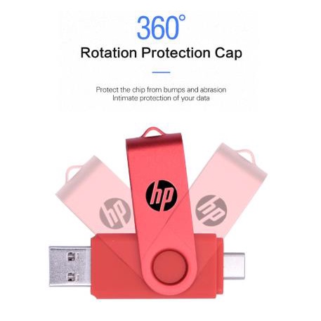 Flashdisk HP 2TB 3in1 OTG USB Type C/Flashdisk Micro flash Drive Pen Drive Kecepatan Tinggi Untuk HP/Tablet/PC