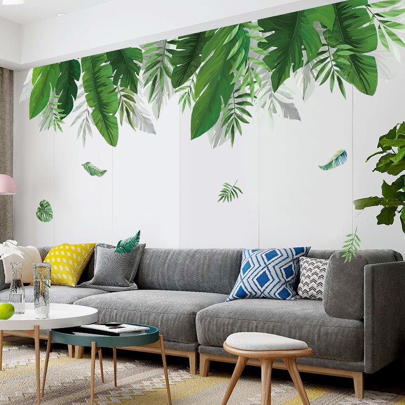 WALL STIKER SETIKER STICKER DINDING SALUR SULUR DAUN POHON PISANG HIJAU WALLPAPER WALPAPER TEMBOK DEKORASI DECOR RUMAH MINIMALIS SULUR DAUN HIJAU AESTHENTIC TEMPELAN DEKOR PINTU JENDELA KACA KAMAR MANDI WALLSTICKER DAUN KERAMIK KRAMIK DAPUR MURAH @banyak