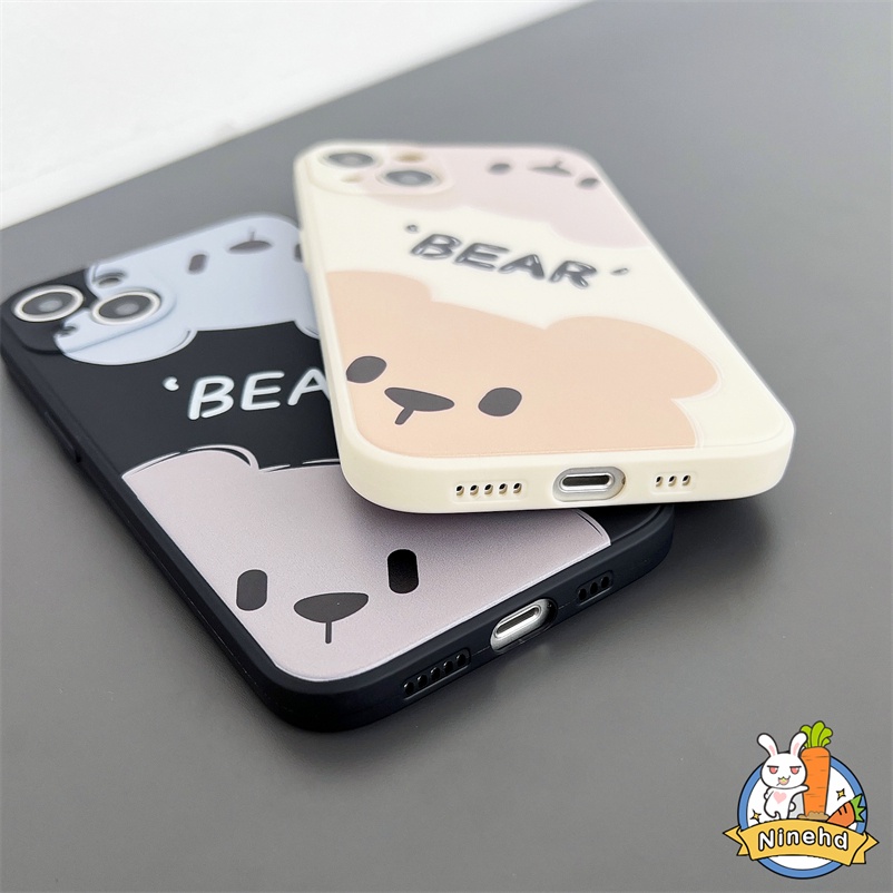 Protective Soft Case Compatible for iPhone 14 13 12 11 Pro Max 12 Mini X XR Xs Max iPhone 7 8 6 6s Plus 7Plus 8Plus 6SPlus Silicone Phone Case Bear Lambskin Case Soft TPU Casing Back Cover