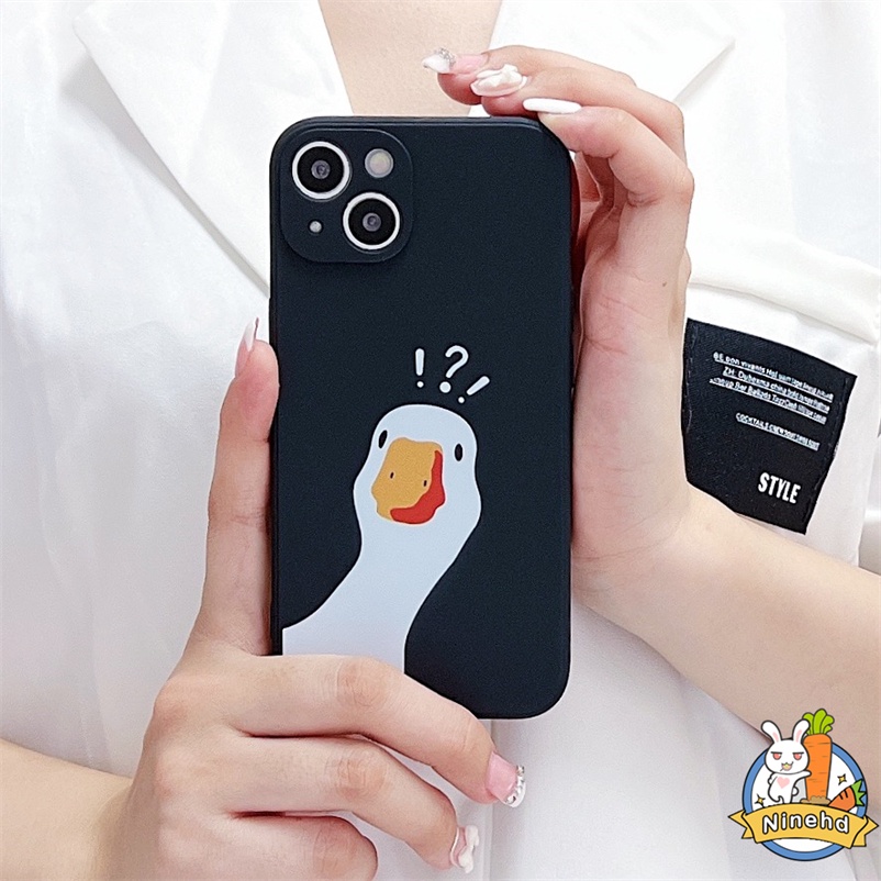 Soft Case Silikon TPU Motif Kartun Untuk iPhone 14 13 12 11 Pro Max Xr X Xs Max iPhone 7 8 6 6s Plus SE 2020 Cartoon Duck Anti-falling Shockproof Protective Cover