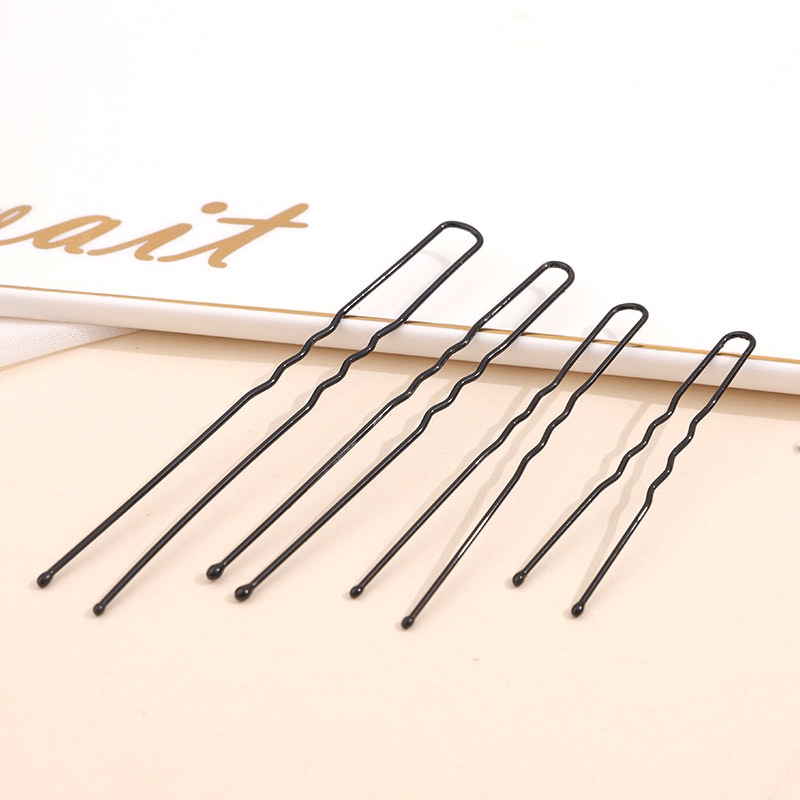 20 Pcs Hitam U-clip non-turning Hair pin ball head Tetap Jepit Rambut U-clip hairpin Aksesoris Rambut Grosir