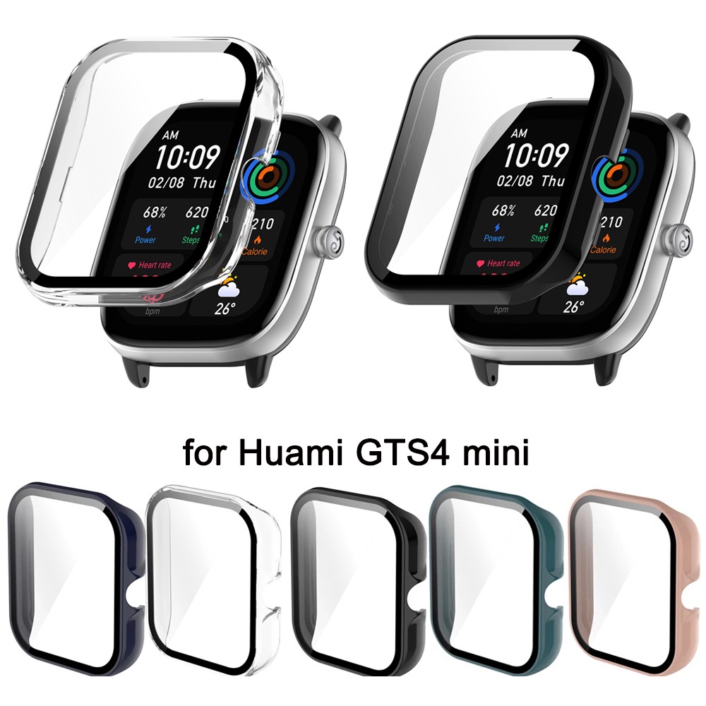 Hard Pc Bumper Tempered Glass Amazfit GTS 4 MINI Case Cover Casing