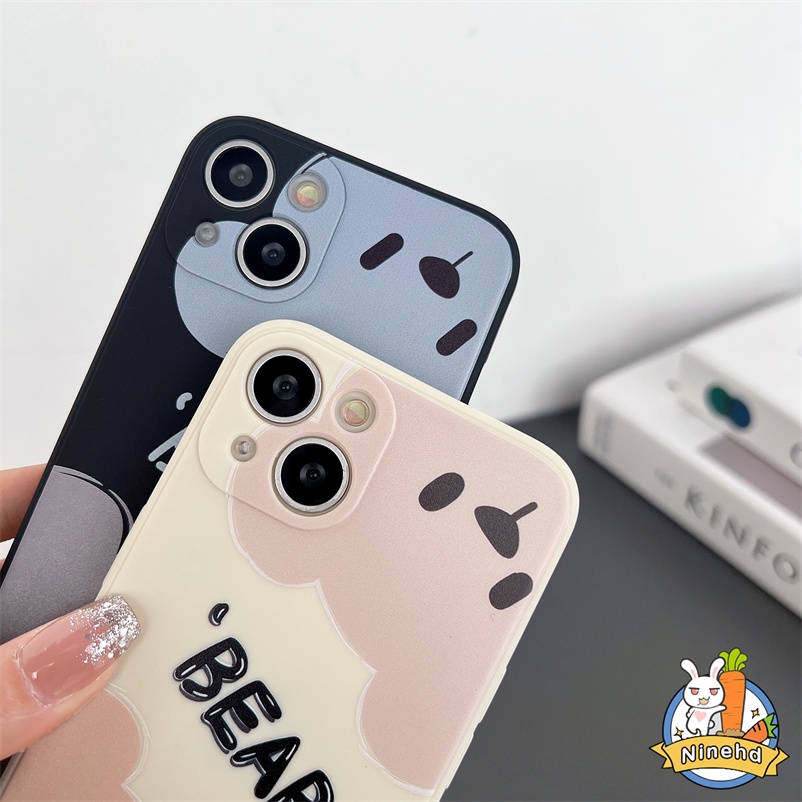 Protective Soft Case Compatible for iPhone 14 13 12 11 Pro Max 12 Mini X XR Xs Max iPhone 7 8 6 6s Plus 7Plus 8Plus 6SPlus Silicone Phone Case Bear Lambskin Case Soft TPU Casing Back Cover