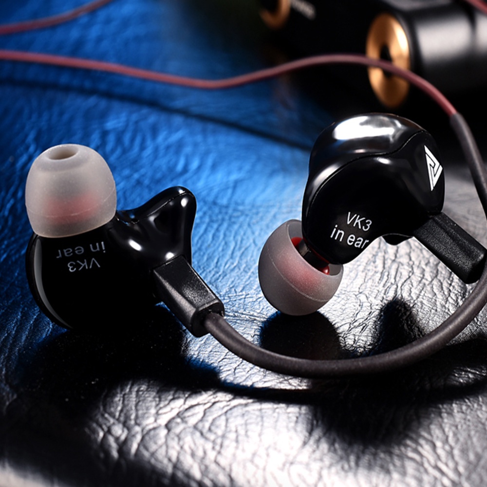 Qkz VK3 HiFi In-Ear Earphone Untuk Ponsel Tablet Earbud Edisi Spesial Headset Dengan Mic Metal Heavy Bass Earphone