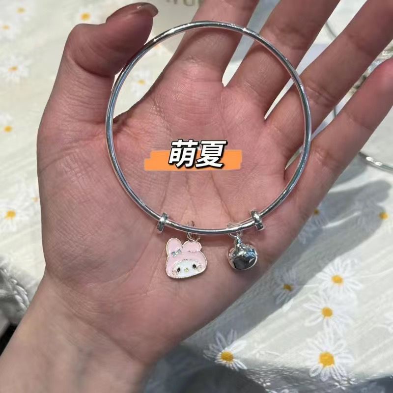 Sanrio Liontin Gelang Bangle Desain Bell Liontin Gelang Pasangan Desain Adjustable Bangle