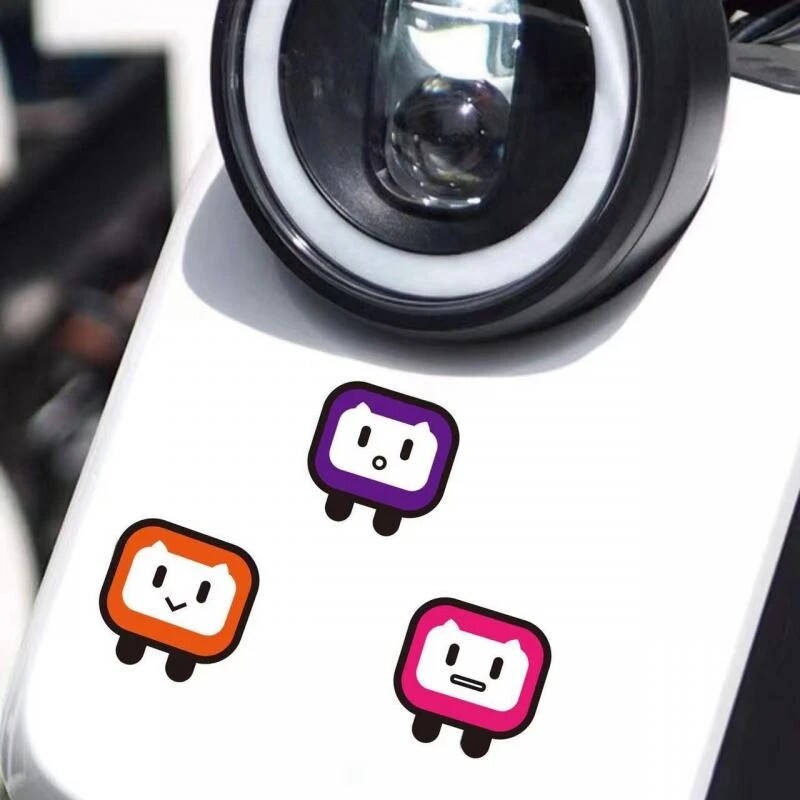 ✅ 10 Buah Stiker Reflektif Sepeda Motor Mobil Pita Peringatan Keselamatan Bentuk Pria Persegi Reflektif Tingkat Intensitas Stiker Mobil