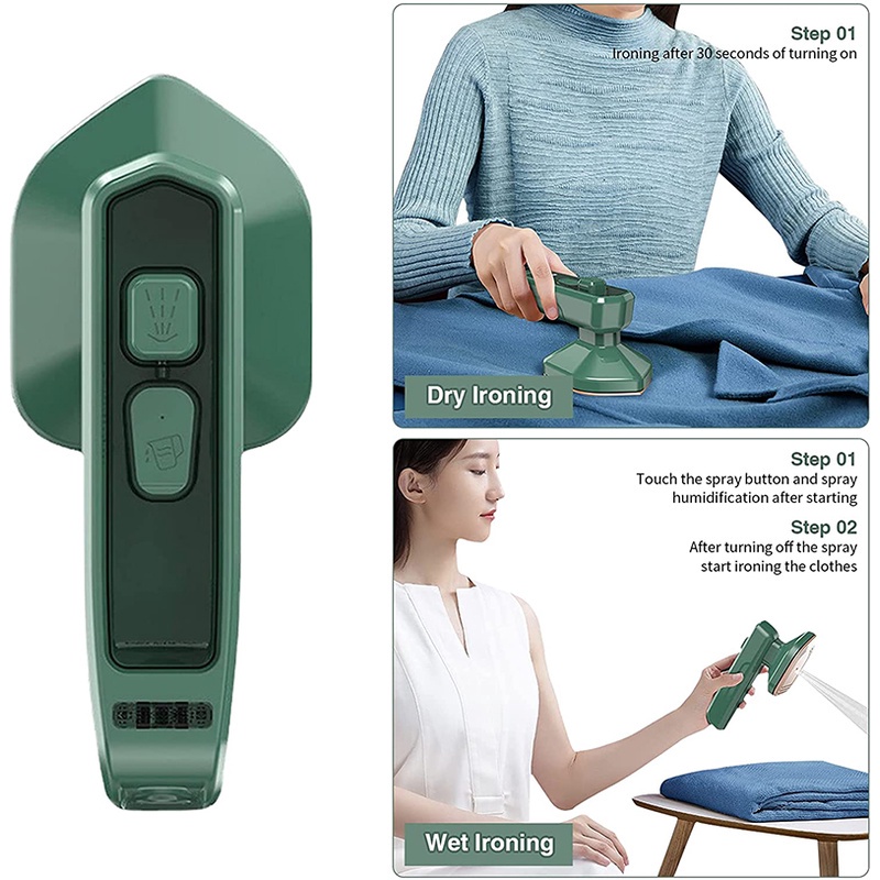 (COD) Hadiah gratis  Handheld Foldable Clothes Ironing Machine Portable Hot Steam Household Wet and Dry Double Small Electric Travel Ironing Machines