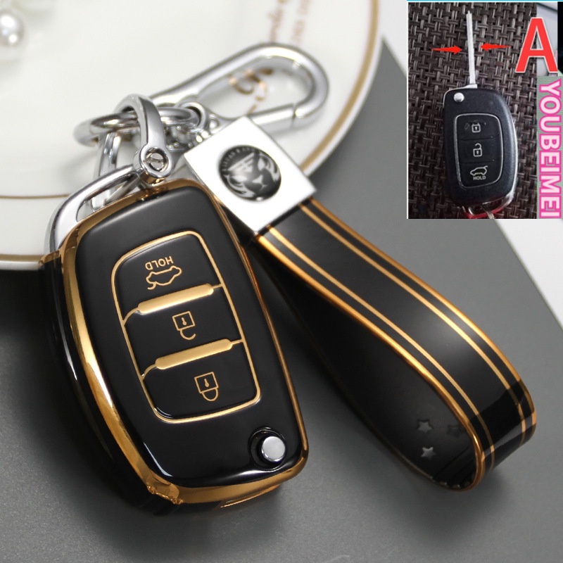1 Pc Case Kunci Mobil Bahan TPU Untuk Hyundai Tucson Creta ix25 ix35 ix45 Santa Fe Verna Mistra Elantra