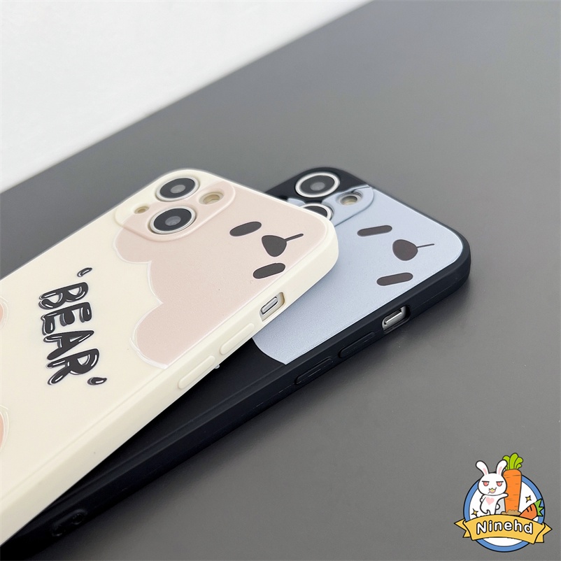 Protective Soft Case Compatible for iPhone 14 13 12 11 Pro Max 12 Mini X XR Xs Max iPhone 7 8 6 6s Plus 7Plus 8Plus 6SPlus Silicone Phone Case Bear Lambskin Case Soft TPU Casing Back Cover