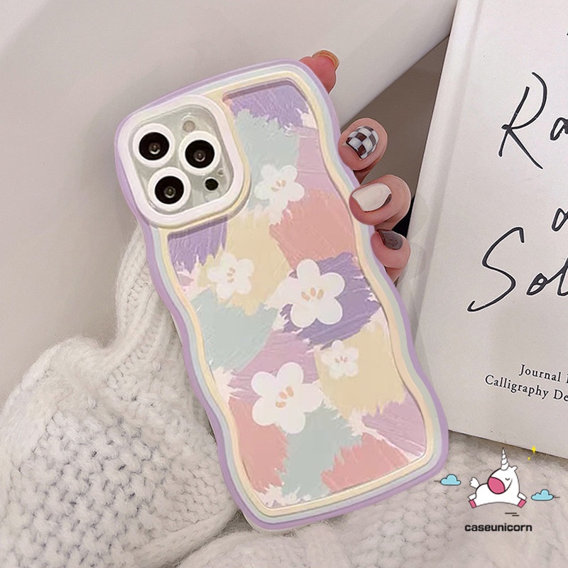 Casing Bunga Segar Untuk  Infinix Hot 9 10s 10 12i 10Lite 20s 12Pro 20 11s 8 Hot 9 10 11 12 Play Note 10Pro 12 G96 12Pro Smart 4 5 6 Plus Wavy Edge Spring Flowers Soft Tpu Cover