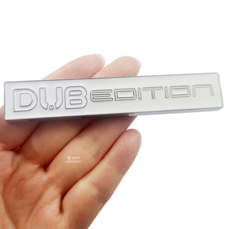 1x Metal DUB EDITION Logo Mobil Auto Belakang Hias Emblem Badge Sticker Decal Pengganti Car DUB EDITION Universal