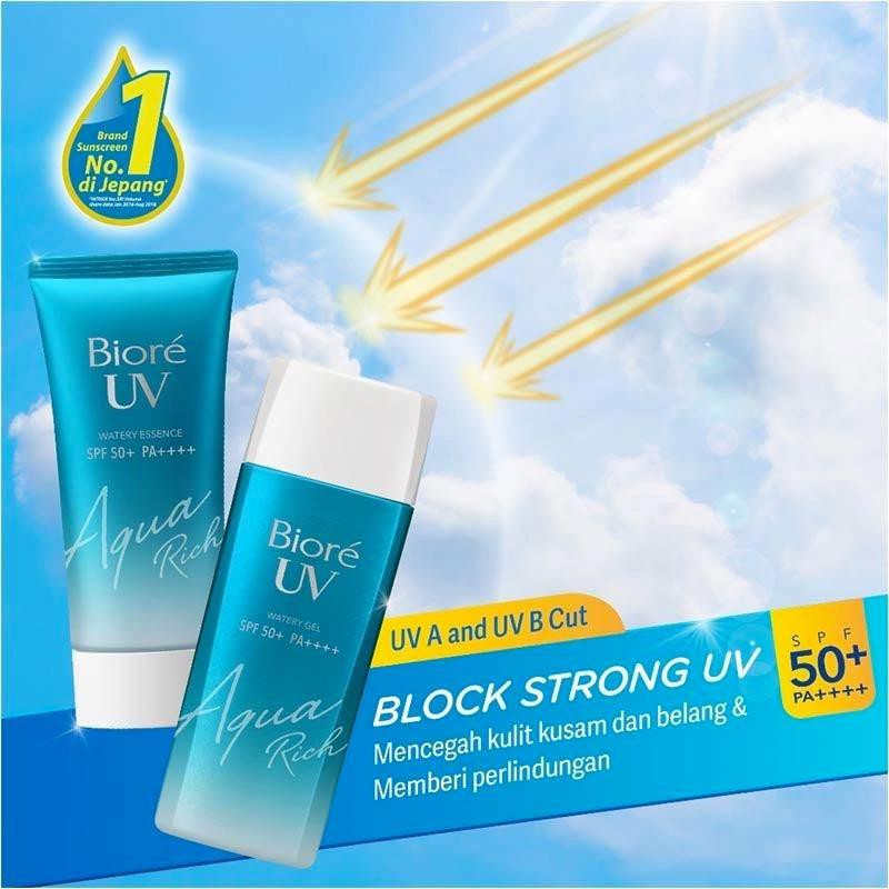 Biore UV Aqua Rich Watery Essence Sunscreen Untuk Melindungi Kulit SPF 50 PA++++ 50g Moisturizer Skin Care