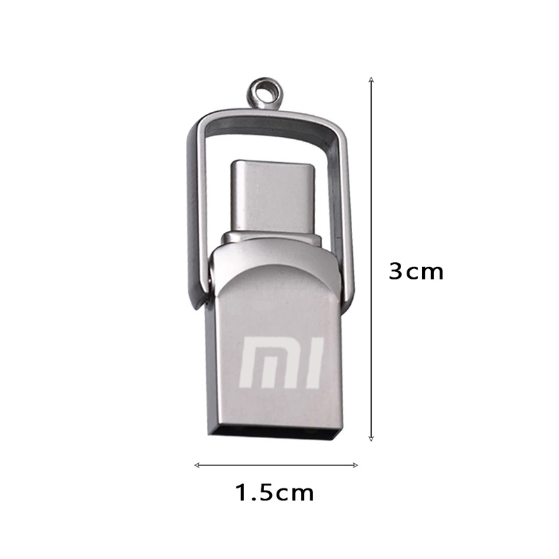 Xiaomi Super Mini Metal Type-C Tipe Two-in-One Flash Drive 128GB 256GB 512GB USB Memory Stick 16GB 32GB 8GB Portable USB Flash Driver